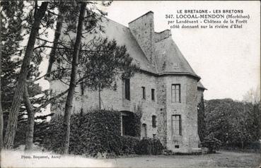 Iconographie - Château de la Forêt côté donnant sur la rivière d'Etel