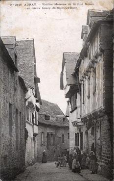 Iconographie - Vieilles maisons de la rue Neuve au vieux bourg de Saint-Goustan
