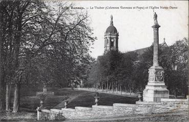 Iconographie - Le Thabor (colonnes Vanneau et Papu) et l'église Notre-Dame