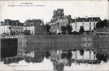 Iconographie - Place de la Mission et tours de la cathédrale