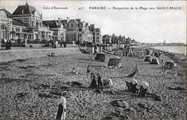 Iconographie - Perspectives de la plage vers Saint-Malo