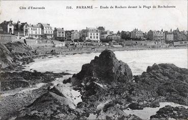 Iconographie - Etude de rochers devant la plage de Rochebonne