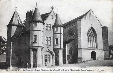Iconographie - Intérieur du grand château - La chapelle et le petit château des Ducs d'Anjou