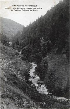 Iconographie - Route de Mont-Dore à Murols - Le ravin du ruisseau de Diane