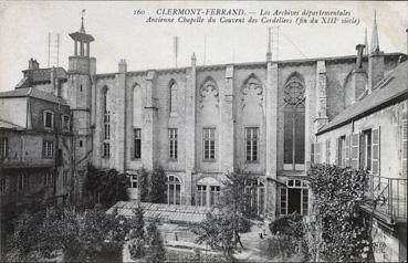 Iconographie - Les archives départementales - Ancienne chapelle du couvent des Cordeliers