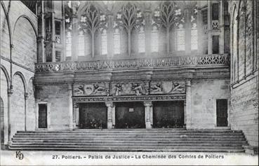 Iconographie - Palais de Justice - La cheminée des comtes de Poitiers