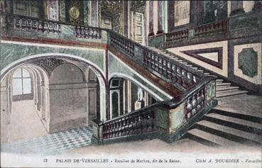 Iconographie - Palais de Versailles - Escalier de marbre dit de la Reine
