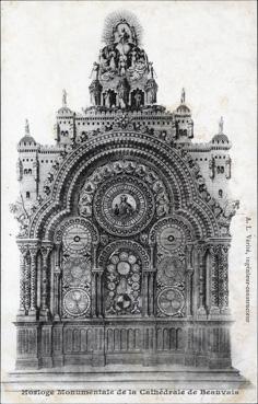 Iconographie - Horloge monumentale de la cathédrale de Beauvais 