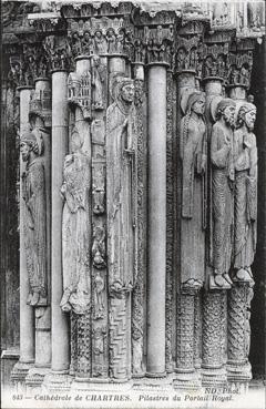 Iconographie - Cathédrale de Chartres - Pilastres du portail royal