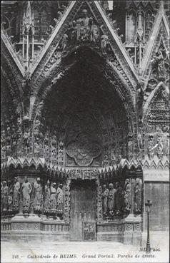Iconographie - Cathédrale de Reims - Grand portail - Porche de droite