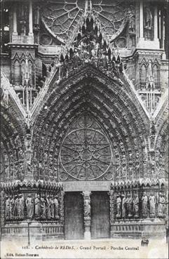 Iconographie - Cathédrale de Reims - Grand portail - Porche central