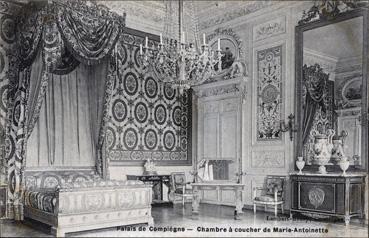 Iconographie - Palais de Compiègne - Chambre à coucher de Marie-Antoinette