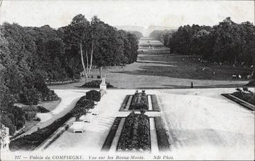 Iconographie - Palais de Compiègne - Vue sur les Beaux-Monts