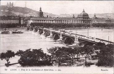 Iconographie - Pont de la Guillotière et hôtel-Dieu