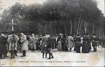 Iconographie - Chasse à courre - Equipage de Chezelles - Rendez-vous à Vieux-Moulin