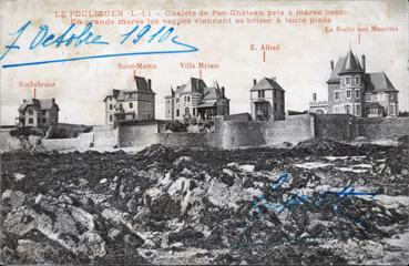 Iconographie - Chalets de Pen Château pris à la marée basse
