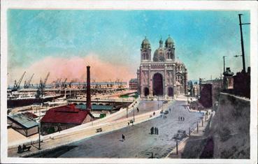 Iconographie - Le bassin de la Joliette et la cathédrale