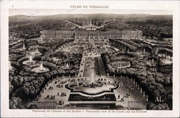 Iconographie - Palais de Versailles - Panorama du châtau et des jardins