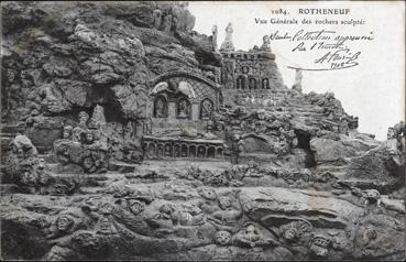 Iconographie - Rotheneuf - Vue générale des rochers sculptés