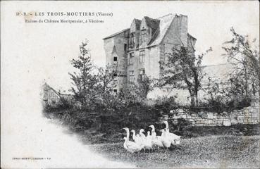 Iconographie - Les Trois-Moutiers - Ruines du château Montpensier