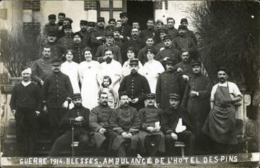 Iconographie - Blessés - Ambulances de l'Hôtel des Pins