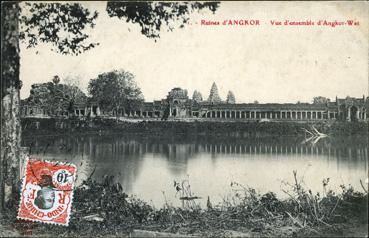 Iconographie - Ruines d'Angkor - Vue d'ensemble d'Angkor-Wat