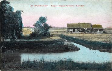 Iconographie - Cochinchine - Saïgon - Paysage annamite à Khan-Hoï