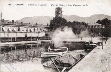 Iconographie - Arsenal de la Marine - Quai de l'Heure et cours d'honneur