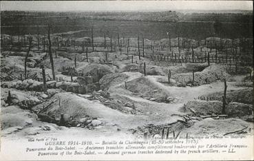 Iconographie - Panorama du Bois-Bricot - Anciennes tranchées allemandes