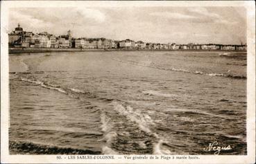 Iconographie - Vue générale de la plage à marée haute