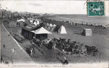 Iconographie - La plage - Station d'ânes