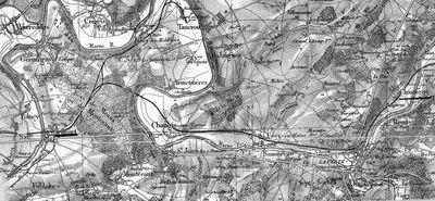 Iconographie - Carte d'état-major du secteur du Bois de Meaux