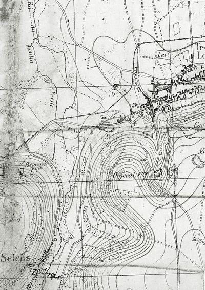Iconographie - Carte d'état-major du secteur de Selens