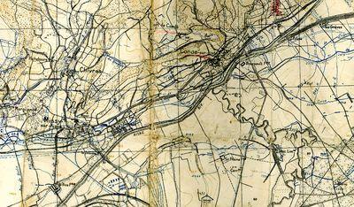 Iconographie - Carte d'état-major du secteur de Missy-sur-Aisne