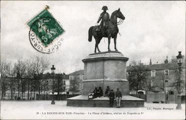 Iconographie - La place d'Armes, statue de Napoléon 1er
