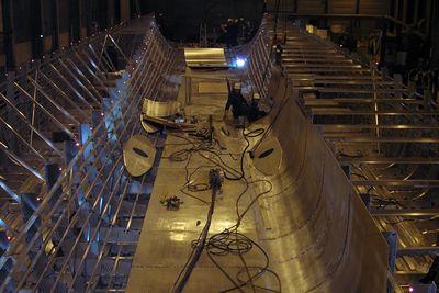 Iconographie - Construction du premier catamaran, par les chantiers Fejllstrand, Norvège