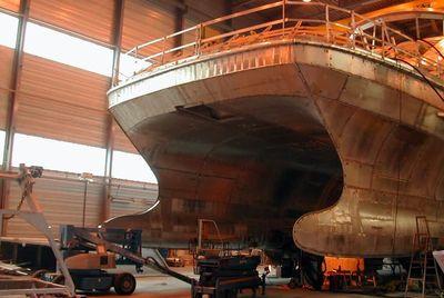 Iconographie - Construction du premier catamaran, par les chantiers Fejllstrand, Norvège