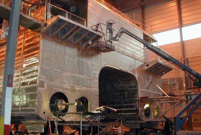 Iconographie - Construction du premier catamaran, par les chantiers Fejllstrand, Norvège