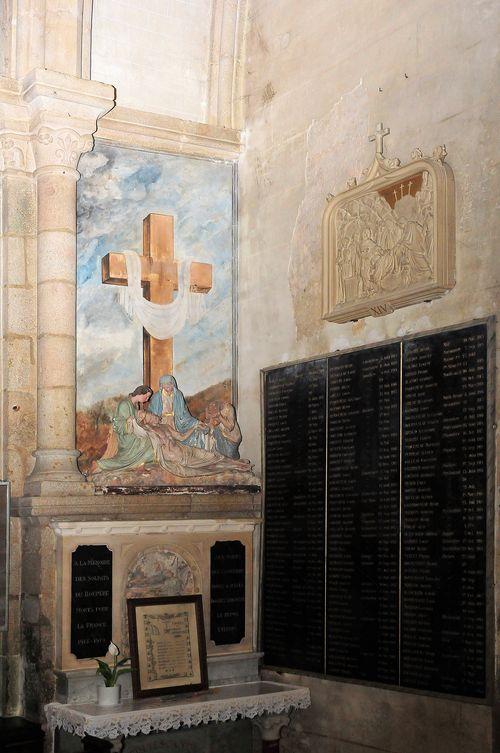 Iconographie - La Piéta et la plaque des morts 1914-1918 à l'église