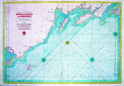 Iconographie - Carte des Costes de Poitou d'Aunis et de Saintonge