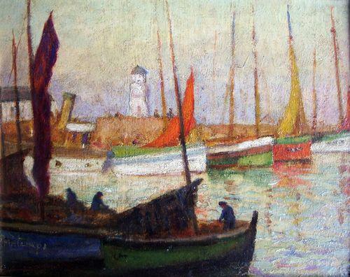 Iconographie - Barques au port, selon Léon Printemps