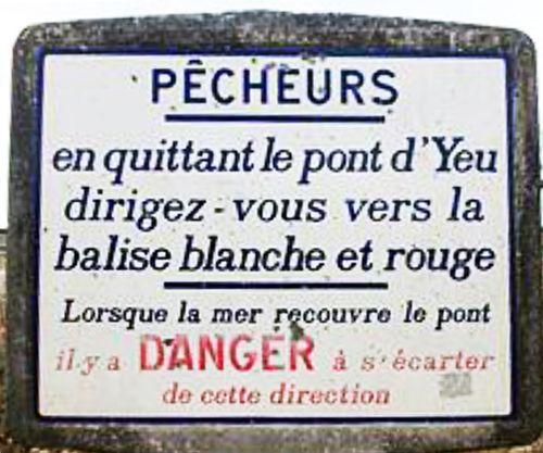 Iconographie - Panneau au Pont-d'Yeu