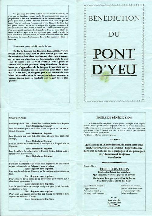 Iconographie - Bénédiction  au baptême du Pont d'Yeu