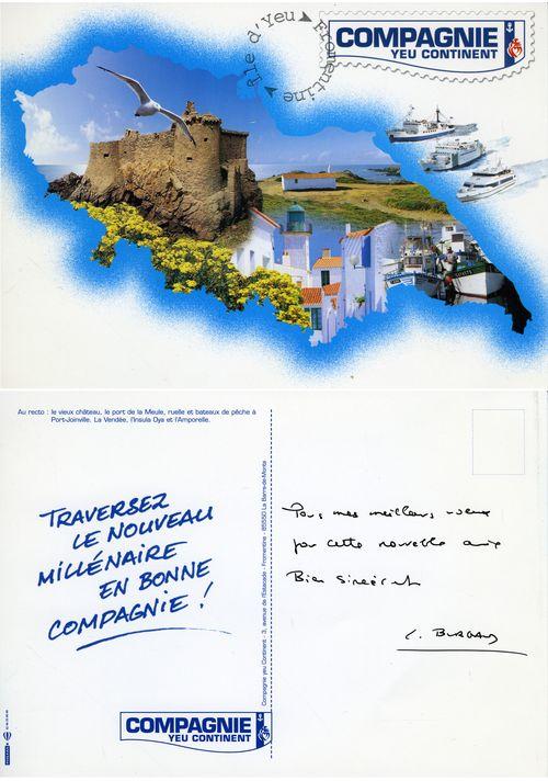 Iconographie - Carte postale de la Compagnie Yeu Continent