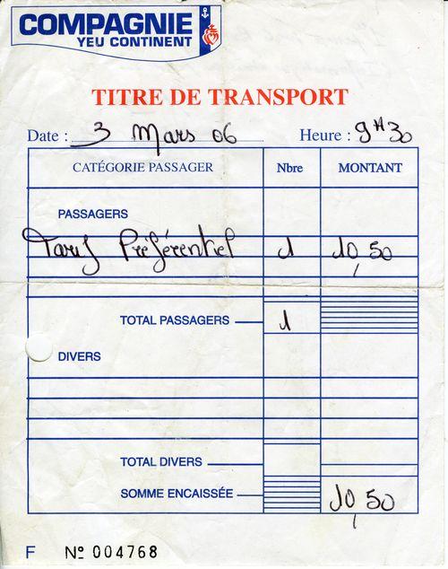 Iconographie - Titre de transport