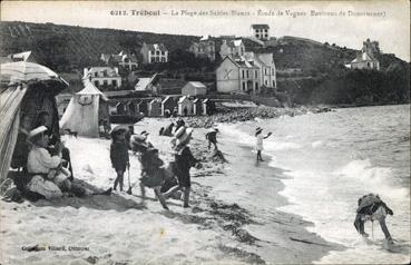 Iconographie - La plage des Sables Blancs - Etude de vagues