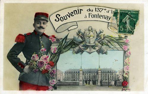 Iconographie - Souvenir du 137e RI à Fontenay-le-Comte