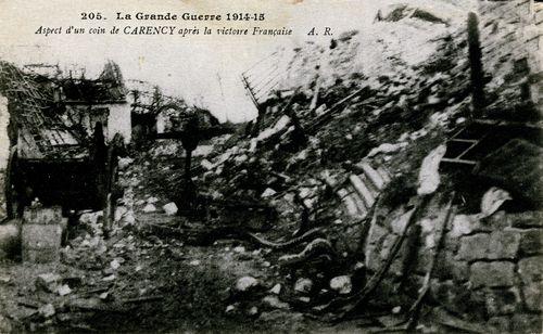 Iconographie - Aspect d'un coin de Carency après la victoire française de 1915