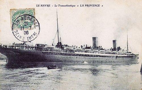 Iconographie - Le transatlantique La Provence en 1906