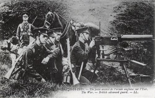 Iconographie - Un poste avancé de l'armée anglaise sur l'Yser